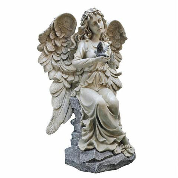 heavenly gift Angel with Birds Prayer Garden Inspirational statuary Statue